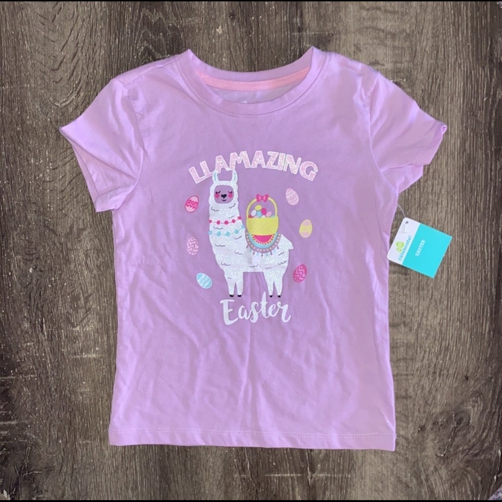 Way to Celebrate! Girl’s Easter Llama T-Shirt